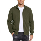 Men’s Stand-Collar Full-Zip Knit Jacket