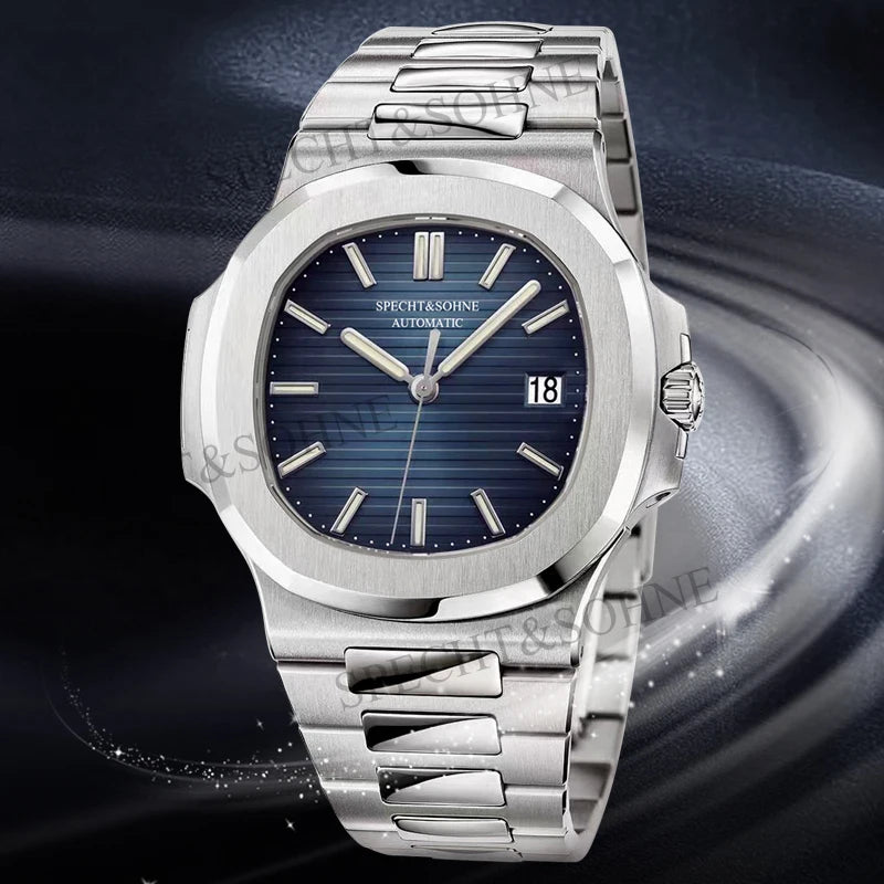 2025 New Specht Sohne Men's Automatic Mechanical Watches  Sapphire Crystal Stainless Steel 50m Waterproof 5711 Watch For Men