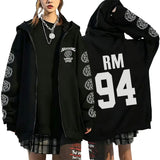 Y2K Graphic Zip-Up Hoodie