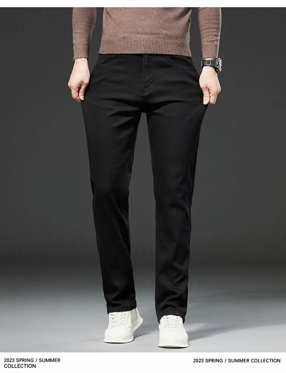 Men's Slim Fit Stretch Denim Jeans | Classic Straight Cut