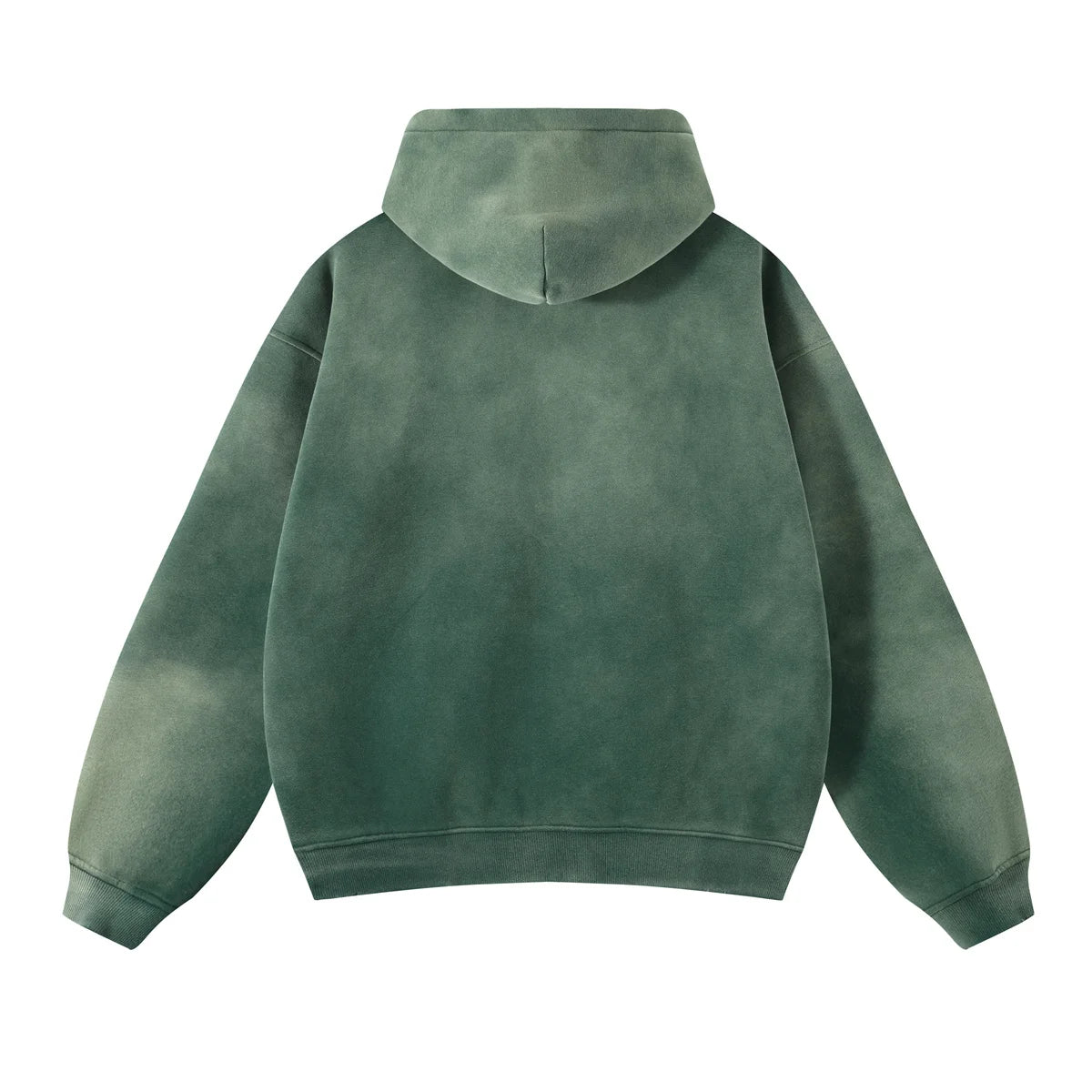 Men’s Oversized Tie-Dye Fleece Zip-Up Hoodie