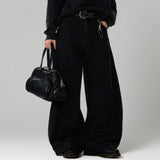 Men's Baggy Wide-Leg Curved Denim Jeans