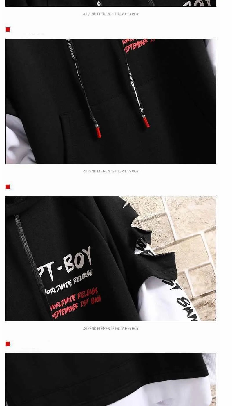 Men’s Y2K Hip Hop Anime Hoodie