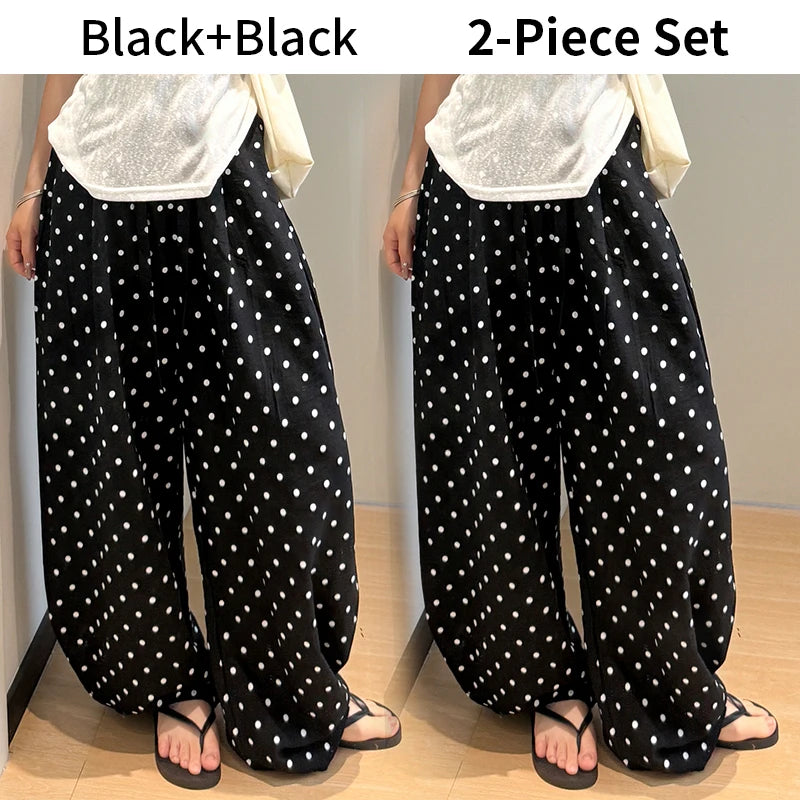 Women's Linen Blend Wide-Leg Pants