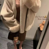 Women’s Mink Fur Coat with Collar and Pockets