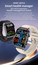 2026 New Accurate Diagnosis Smart Watch Body Fat ECG Blood oxygen BP Health Sport HD AMOLED Screen Call Smart Watches man woman