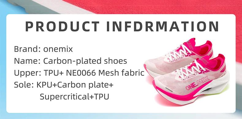 ONEMIX Professional Marathon Racing Running Training Shoes Men Full-length Shock Absorption Sports Carbon Plate Walking Sneakers