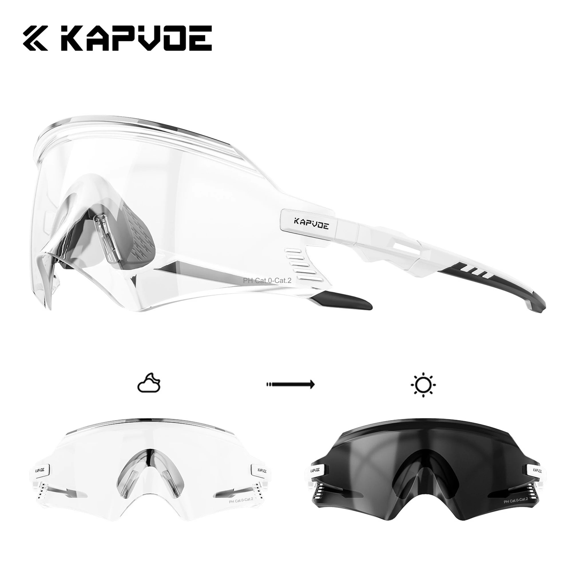 Kapvoe Sports Sunglasses for Men Women Youth Baseball Cycling Running Driving Fishing Golf Motorcycle Outdoor Glasses UV400