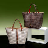 Classic Style Women's Large-capacity Handbag Letters Print Design Small Metal Accessories Exquisite Workmanship