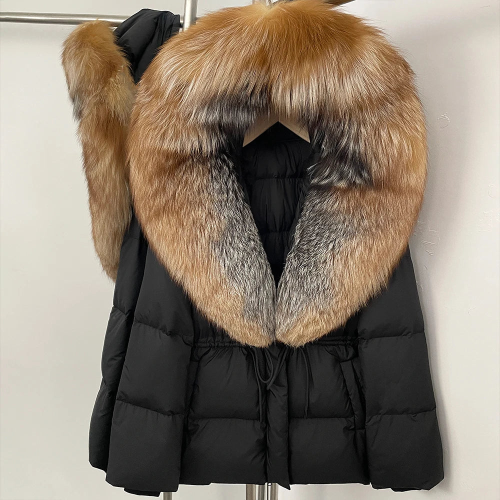 Premium Natural Fur Trim Down Jacket