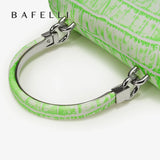 Bafelli Genuine Leather Doctor Bag – Animal Print Handbag