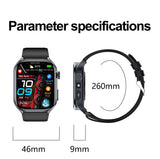 ECG+PPG Health Smartwatch – AI Body Analysis & BT Calling