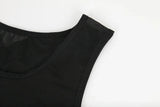 Mens Slimming Body Shaper Vest Gynecomastia Compression Shirts Tummy Control Sleeveless Undershirts Criss Cross Mesh Underwear