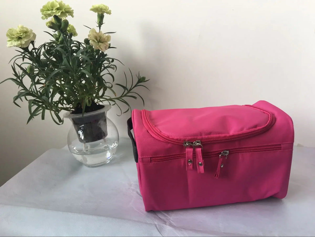 Portable Makeup Bag Unisex Capacity Waterproof Cosmetic Organizer Toiletry Hanging Case Pouch for Women Men Wash Shaving Make Up