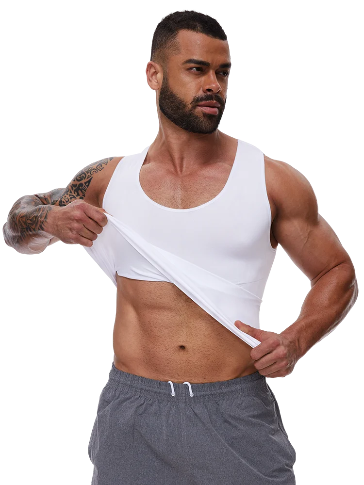 Men Body Shaper Slimming Compression Vest Undershirt Sexy Waist Trainer Tank Top Belly Control Workout Weight Loss Shapewear