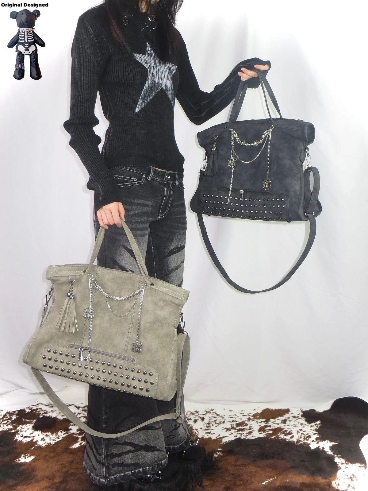 Gothic Y2K Shoulder Tote Bag | TheFashionFever