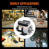 SucceBuy 2/3/3.7HP Air Compressor Motor 230V Single Phase Electric Motor 3450RPM CW/CCW Rotation Motor for Air Compressors
