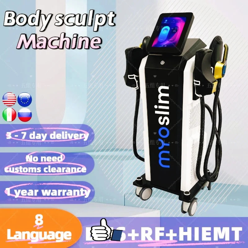Myoslim Slimming Machine EMS Body Sculpt Machine Electromagnetic Stimulate Sculpting Muscle Fat Burning Weight Lose Equipmen