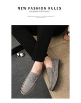 2026 Casual Men's Shoes Versatile Comfortable Work Shoes Driving Loafers Black, Grey, Khaki Three-Colour