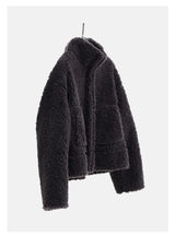 Teddy Style 100% Wool Coat~Women's Short Lazy Style Loose Jacket Autumn and Winter New Model 2025 Faux Fur