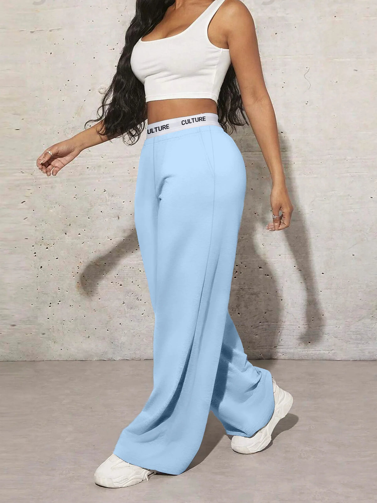 Women's High-Waisted Wide-Leg Casual Pants