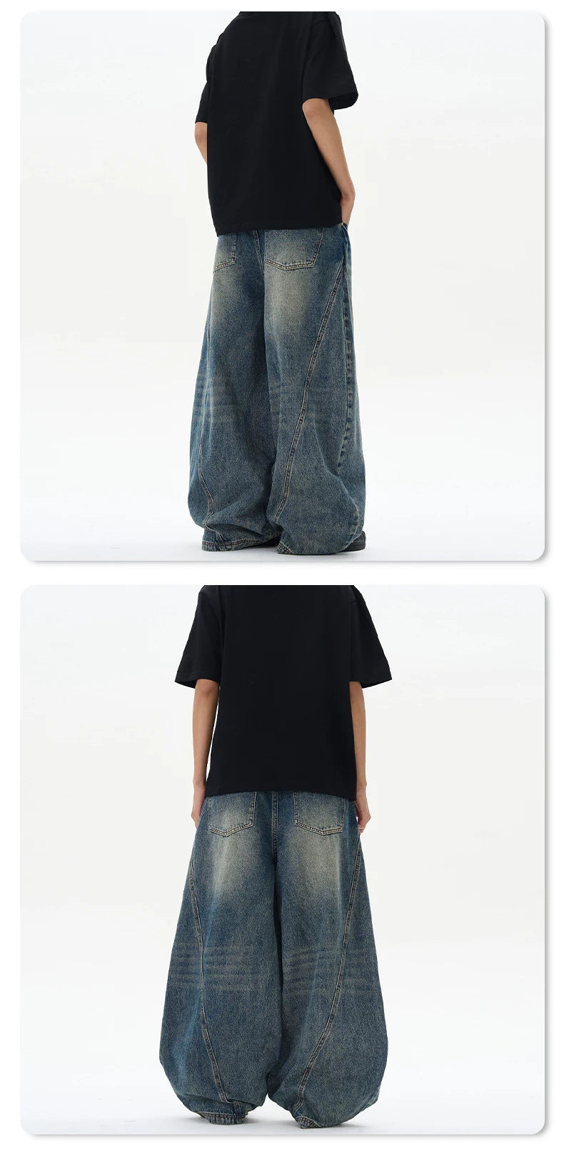 Men's Vintage Wide-Leg Denim Jeans | Relaxed Streetwear Fit