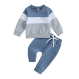 RUEWEY Baby Boy 2-Piece Autumn Sweatshirt & Jogger Set
