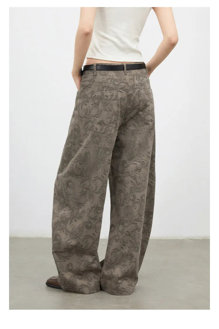 CHIC VEN New Women Jeans Loose Casual High Waist Wide Leg Denim Pants Paisley Female Trousers Spring Autumn 2026