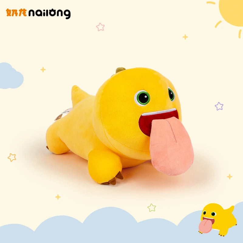 Kawaii Tongue Nailong Plush Toys Smile Kiss Dinosaur Silly Cute Stuffed Anime Cartoon Pillow Room Decor For Kids Birthday Gift