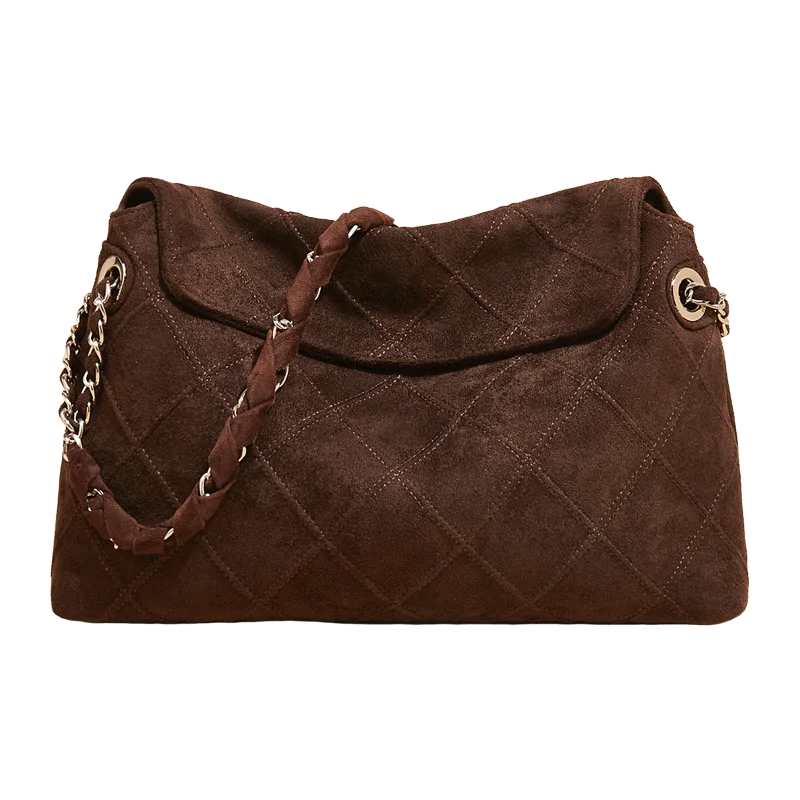LAORENTOU Fabric Women's Strap Shoulder Bag Advanced Retro Underarm Large Capacity Fashion Quilted Handbag for Women Cossbody