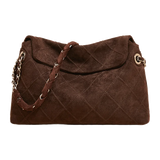 LAORENTOU Fabric Women's Strap Shoulder Bag Advanced Retro Underarm Large Capacity Fashion Quilted Handbag for Women Cossbody