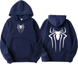 Unisex Spider Print Relaxed-Fit Hoodie