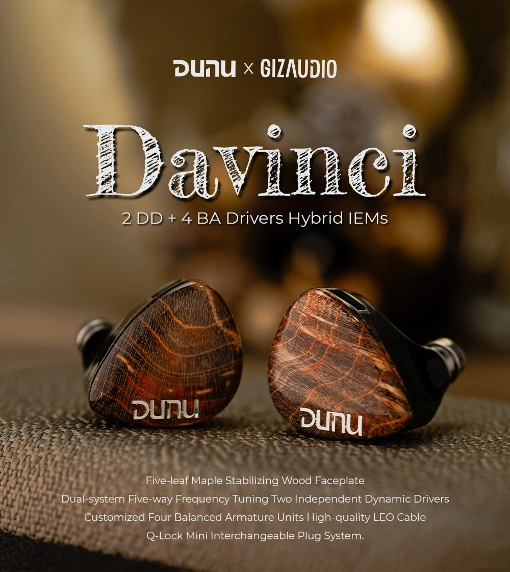DUNU x Gizaudio DaVinci 2DD+4BA Hybrid IEM