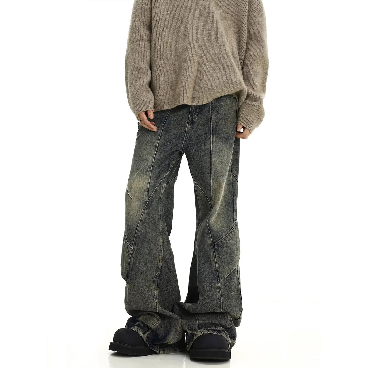 Men’s Relaxed Wide-Leg Denim Jeans