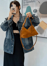 Luxury Suede Boston Tote