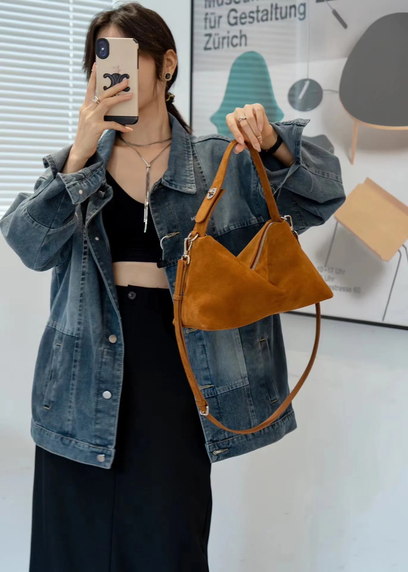 Luxury Suede Boston Tote