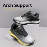 FitVille Wide Men's Golf Shoes Non-Slip Wear-Resistant Comfortable Pickleball Sports Shoes Suitable for Swollen Feet Relieve Toe