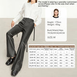 Minimalist Straight-Leg PU Leather Trousers