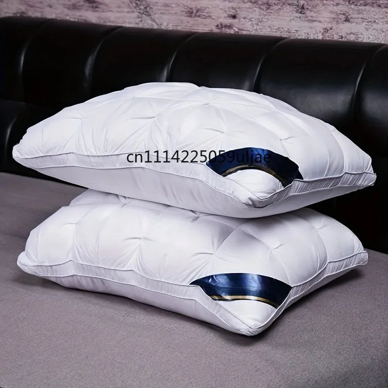 Twisted Flower48 × 74cmStar Hotel High and Low Pillow Home No Collapse Cervical Pillow Insert Waterable Wash Pillow Inner