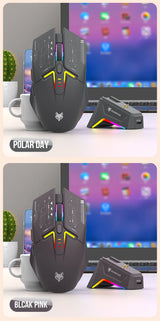 XUNFOX H2 Bluetooth Wireless Mouse Laptop Desktop Home Office Magnetic Fast Charging Luminous Mouse
