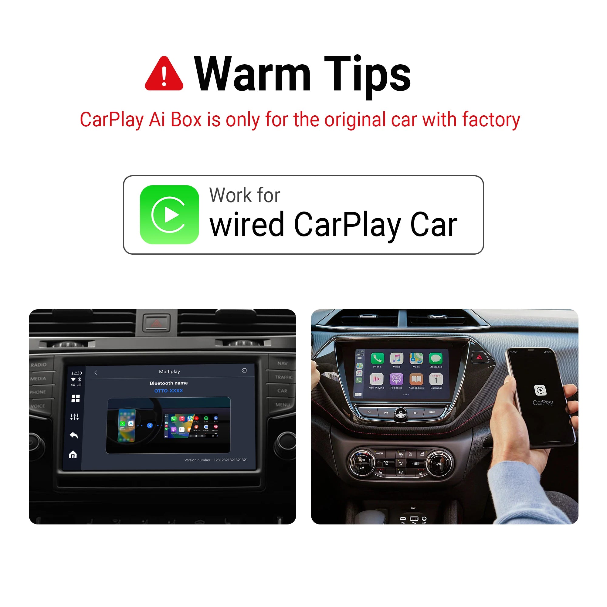 OTTOCAST P3 CarPlay AI Box – Wireless Android Auto & Smart TV