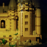 New Magic Castle Micro Building  Blocks Light Up Street View Architecture Creative MOC Model Kit  Kids Christmas Birthday Gifts