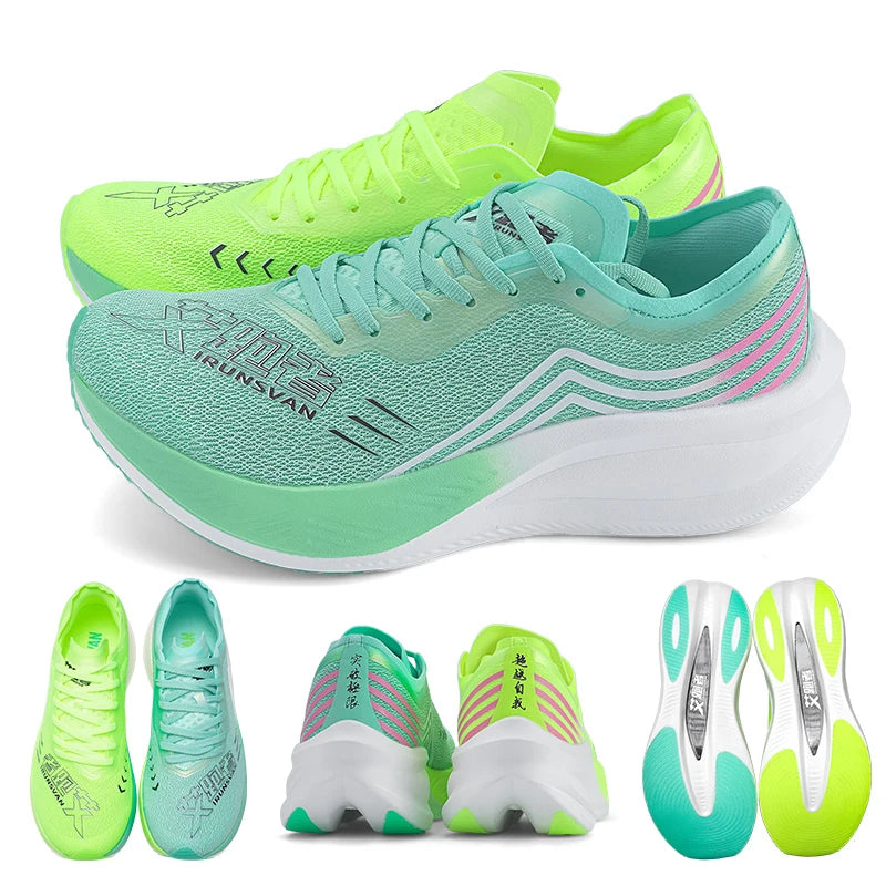 IRUNSVAN 1.0 Professional Sports Training Nylon Full Palm Carbon Plate Marathon Breathable Shock-Absorbing Running Shoes