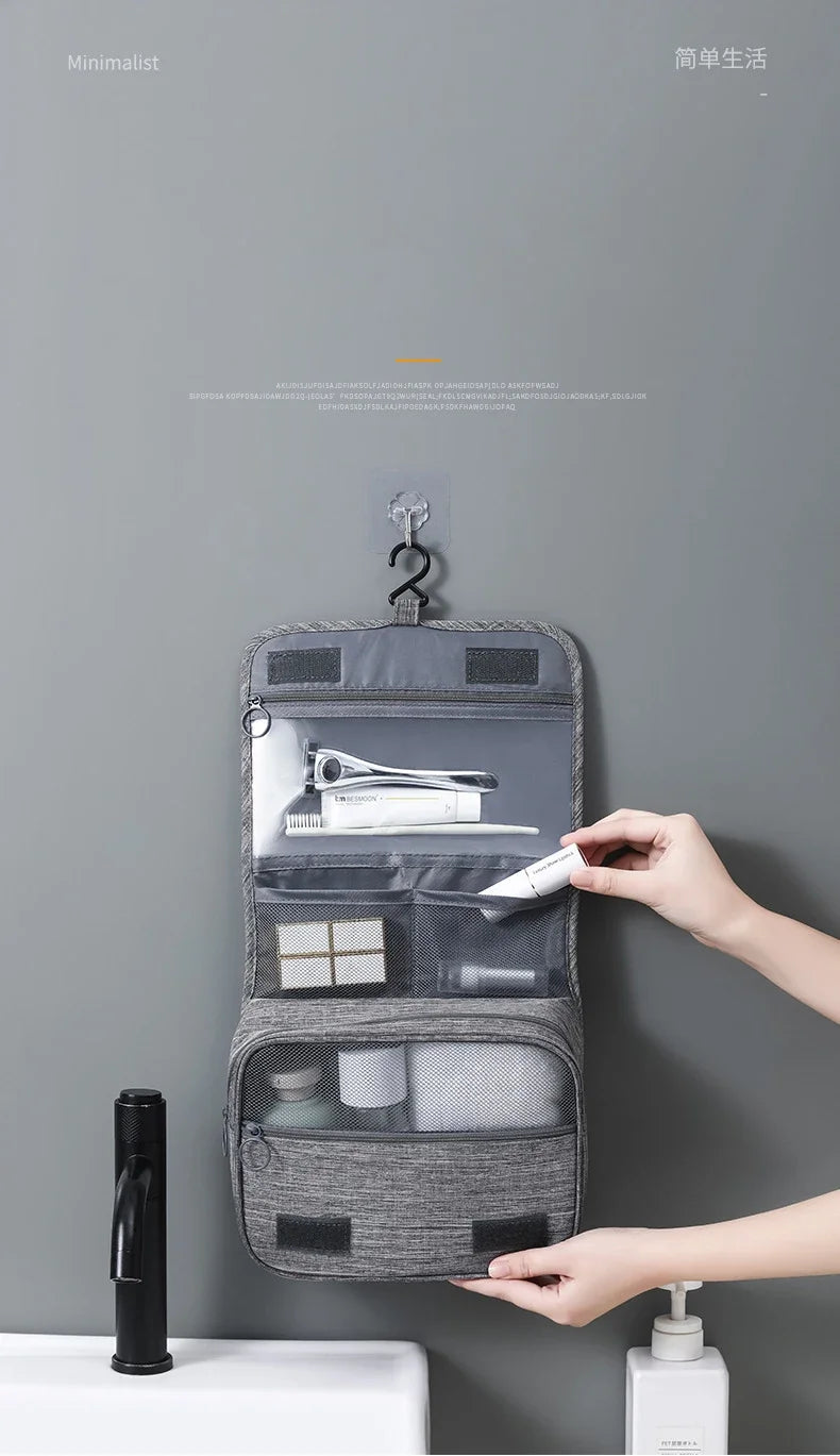 Hanging Travel Toiletry Bag with Zipper