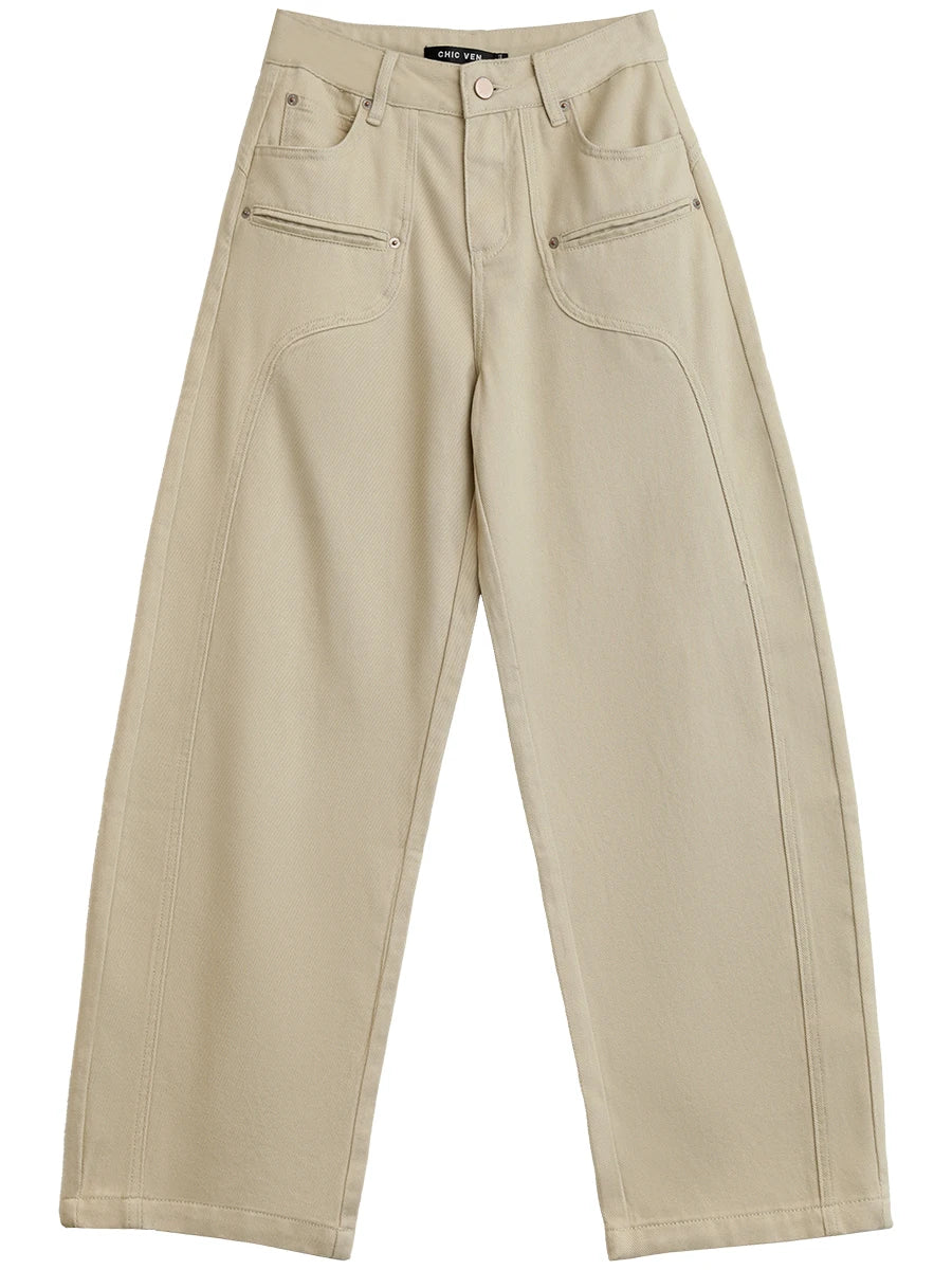 Women's High-Waist Wide Leg Denim Jeans – Relaxed Fit