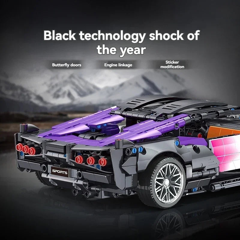 Creative DIY Racing Car Model Building Bricks Kit Advanced MOC Construction Toys for Adults Boys Girls Holiday Gift Idea