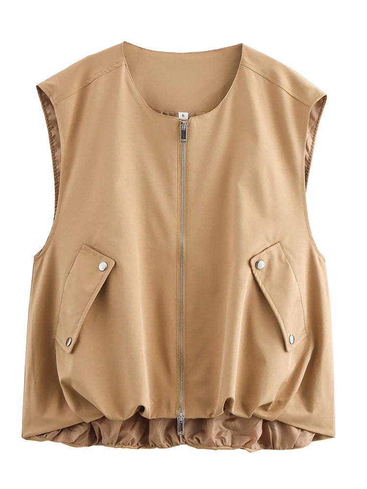 Elegant Lapel Lace-Up Overcoat