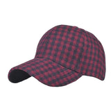 Unisex Checkered Baseball Cap with Adjustable Strap