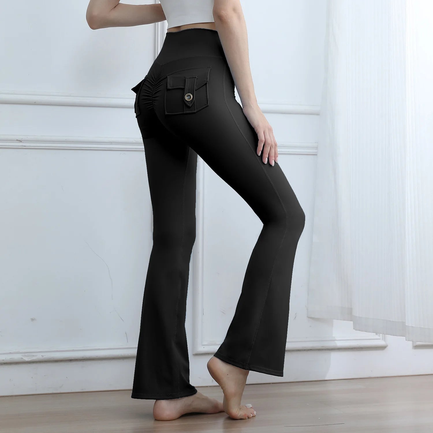 High-Waist Seamless Flare Yoga Pants