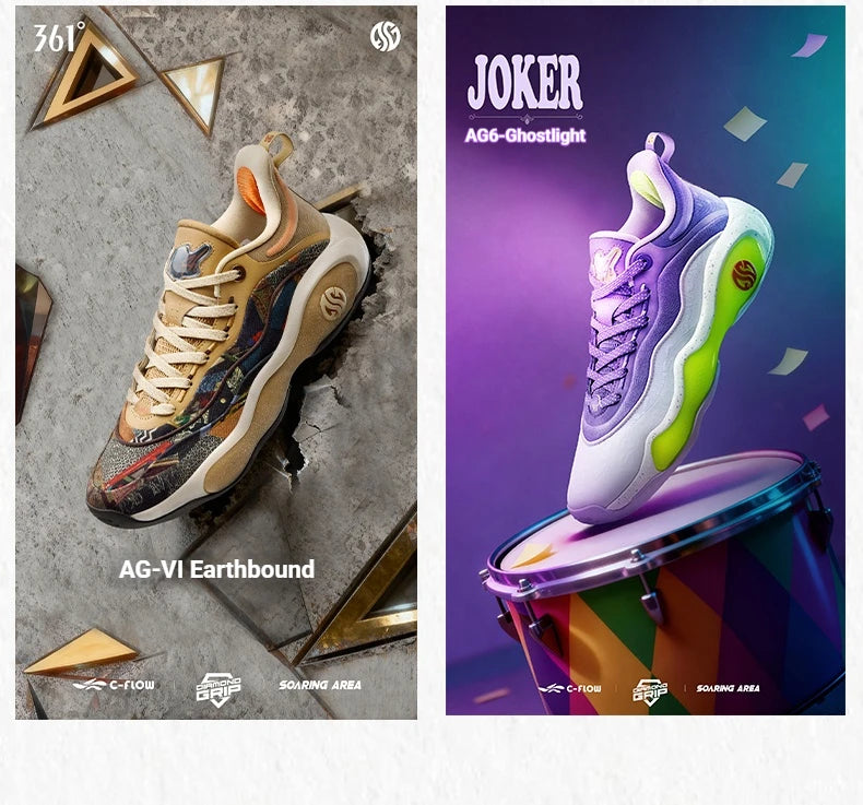 361 Degrees AG 6 Aaron Gordon Men Basketball Shoes New Professional Shock-absorbing Wear-resistant Male Sneakers 572611102